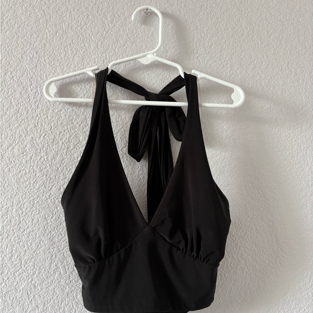 Black Halter Top